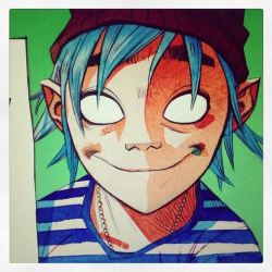 excusez&ndash;moi:  2D smile :) from Jamie Hewlett’s instagram