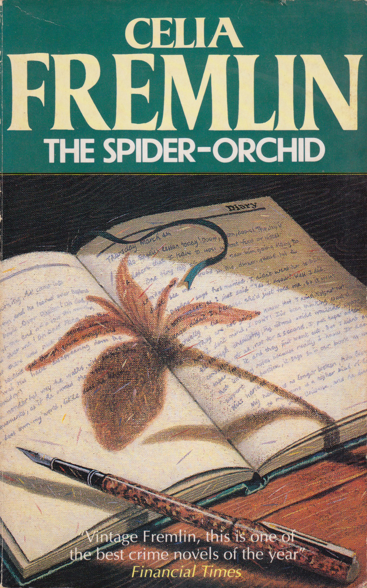 The Spider-Orchid, by Celia Fremlin (Gollancz, 1991).From a charity shop in Nottingham.