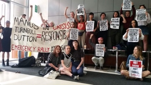 jonnoxvxrevanche: Occupying the department of immigration in Sydney this morning, mimicking similar 