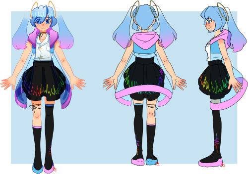 So I entered the Miku Expo Miku design contest and I’m here with a pretty simpel Miku!She has Holo p