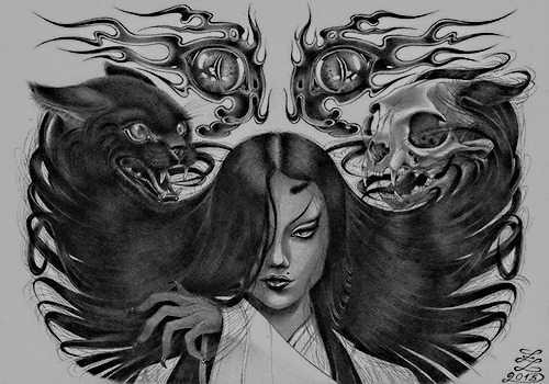 whitesoulblackheart:  Kuroneko by Zoe Lacchei ©Website / Facebook / Instagram (Please