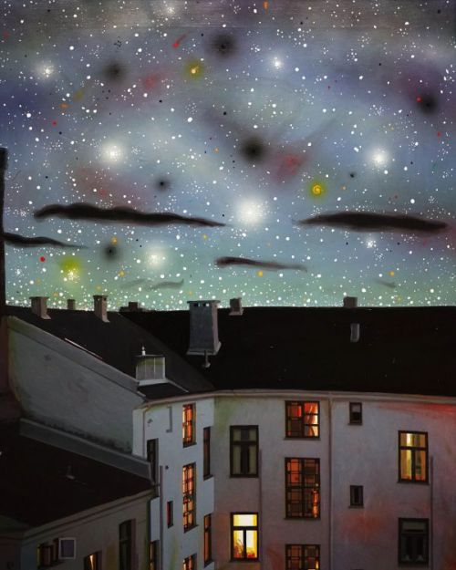 Stars and Windows  -  Rolf JanssonZwedish b.1946-