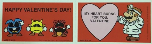 Officially licensed 1990 Dr. Mario valentines.Main Blog | Twitter | Patreon | Small Findings | Sourc