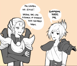 dianamoonfall:  supershrimpcakes:  Sorry i drew more silly 4koma-ish things uvu ONE OF THE BEST THINGS I’VE READ ON TUMBLR. JUST READ EVERYTHING. I think Diana and Riven are going to be best friends c:  ( Angst life bestfriends lol xD ) 