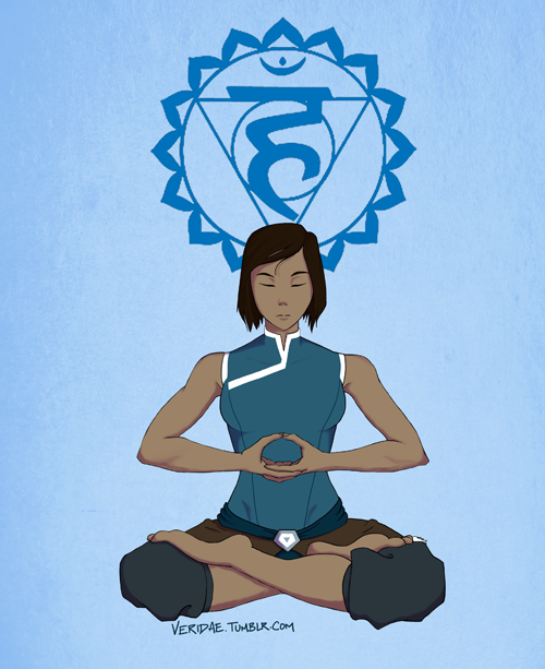 veridae:Thank You for 400 Followers! My gift to you: Korra demonstrates the Mudra for each of the 7 Chakras.Root Chakra - LamSacral Chakra - VamSolar Plexus Chakra - RamHeart Chakra - YamThroat Chakra - HamThird Eye Chakra - AumCrown Chakra - Ang