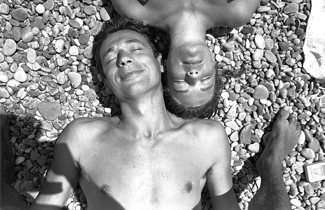 Simone Signoret and Yves Montand photographed by Walter Carone on The French Rivieira, 1951.