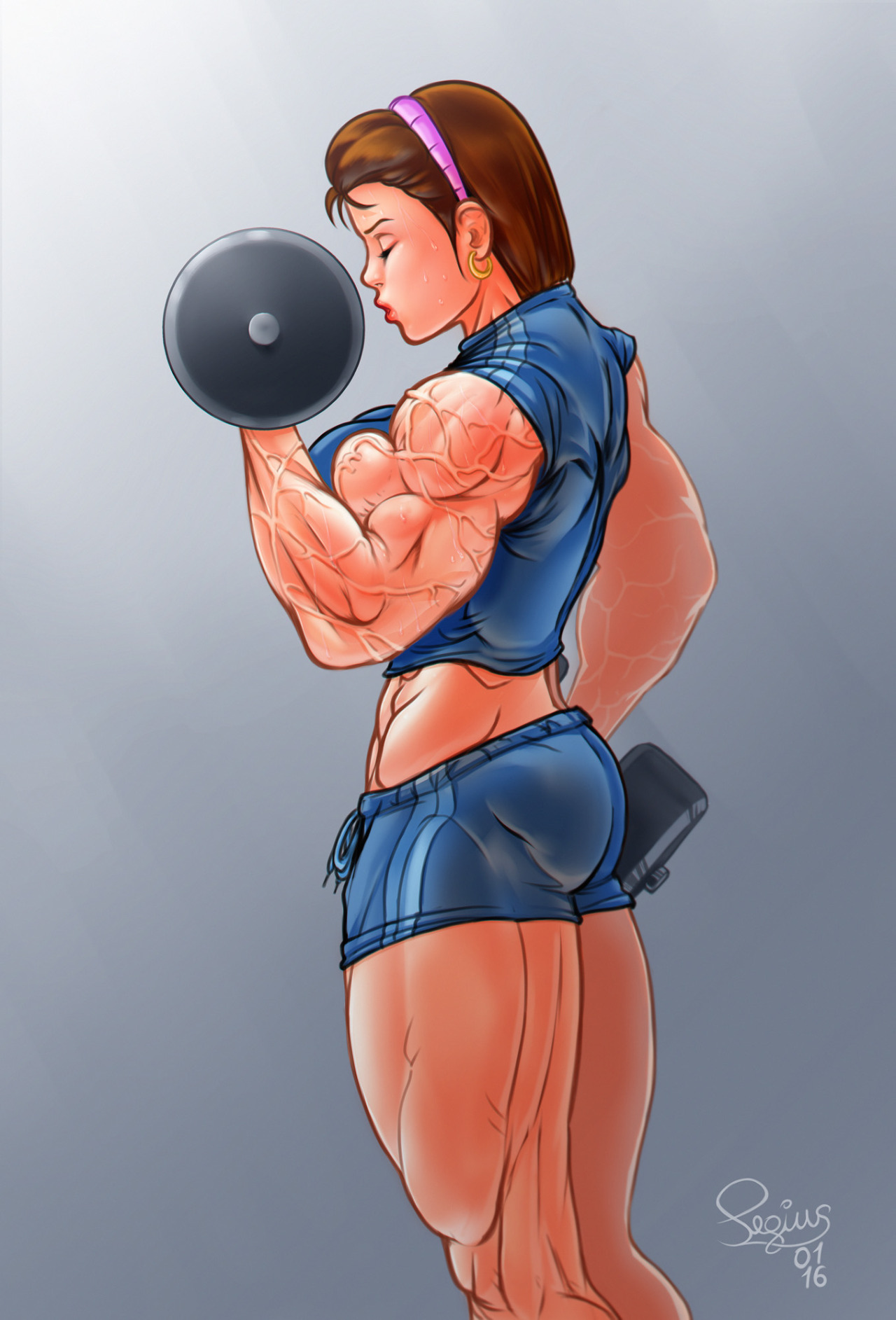 pegius:  Biceps Workout Stephanie, OC from Surprise Bulge and Can’t stop Hi-ResExtras