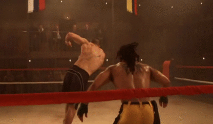 taichikungfu:  You can find that he is a smart Boxer. The first kick is a false,