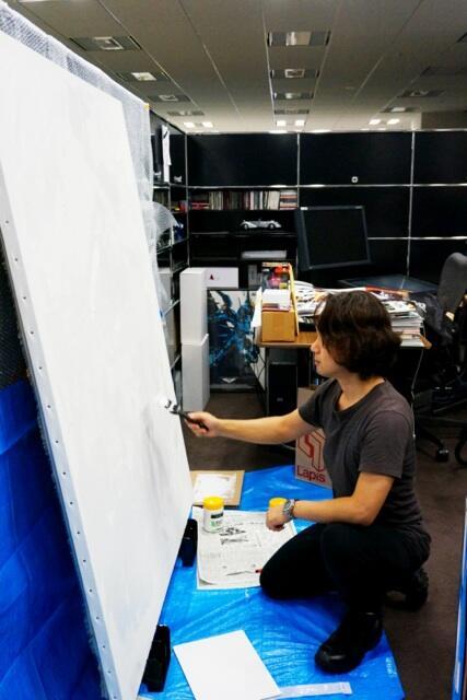 Just Yoji Shinkawa painting at Konami HQ