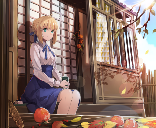 riaxa:  aki saber by ice ※ Permission to upload this work was granted by the artist.  