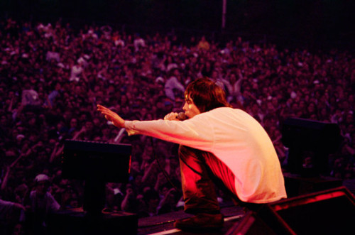 sunflowrsutra:Ian Brown @ Spike Island, 1990 // Alex Turner @ WayHome Festival, 2016