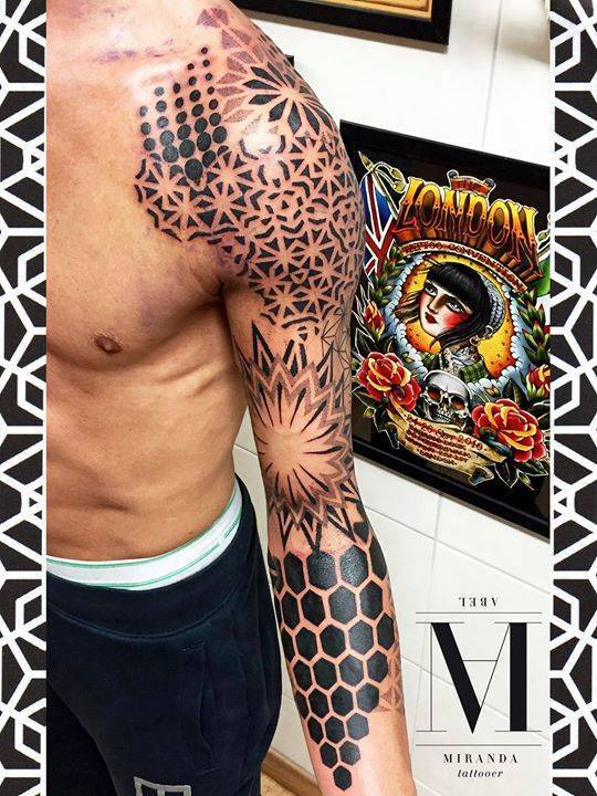 Abstract geometric sleeve. Tattoo artist: Abel... - Official Tumblr page  for Tattoofilter for Men and Women