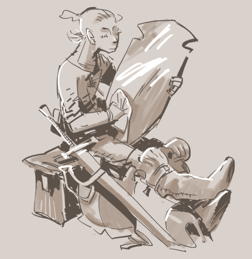 rogue commission and some sketches. watch those heels