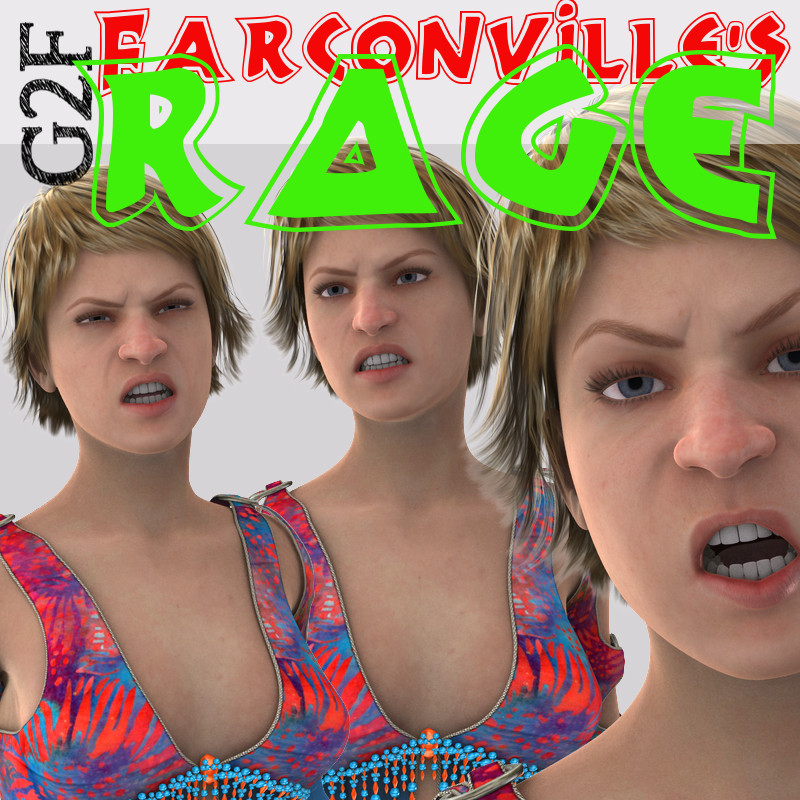 Available today! RAGE!   THIS IS Raging expressions FOR G2F. Special facial expressions