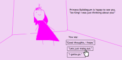 fictivetruism:   Someone made a dating sim game as if they were the Ice King. VIRTUAL PRINCESS DATING SIM    Fucking aced that shit.