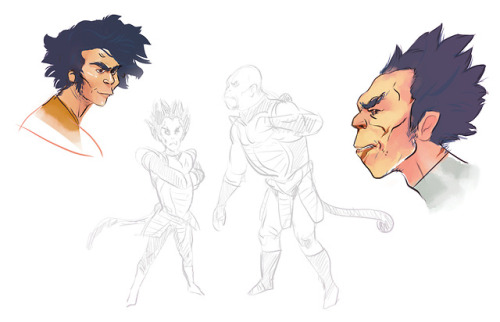 I always loved picturing the saiyan as a prehistoric, enslaved race of powerful hominids.