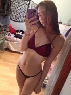 Barely legal teen with a perfect bikini body