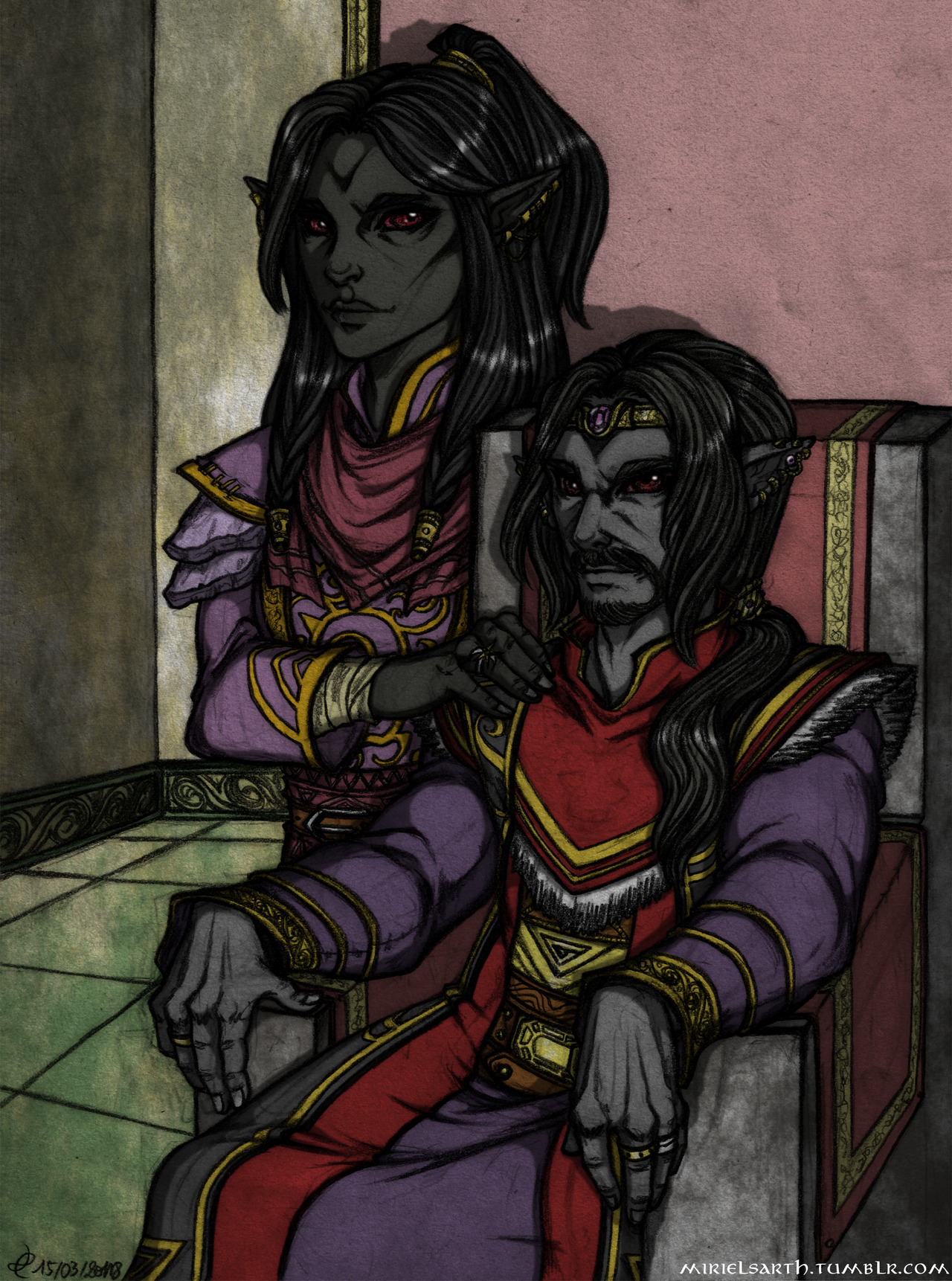 Miriel S Art King Helseth Hlaalu And His Chief Advisor Asenath The nerevarine weighs in on what's going on in the aftermath of the temporal disturbance. miriel s art king helseth hlaalu and