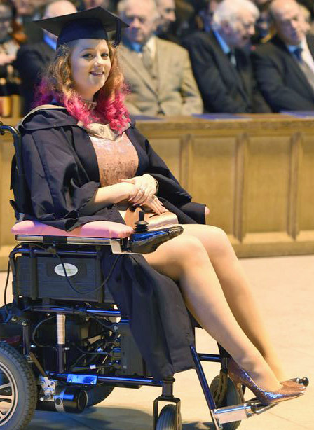 CRPS sufferer who is unable to walk but graduated with a Dance degree