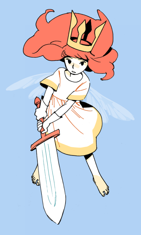 collarpoints:  child of light fanart that I dumped on twitter last night