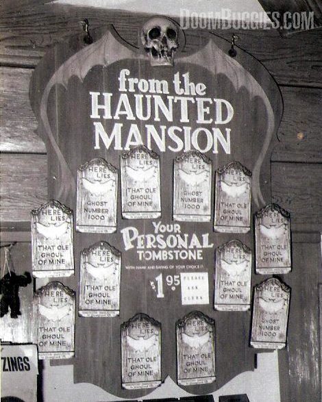aswingingwake:  Disneyland 1970s- Buy your own personal tombstone! 