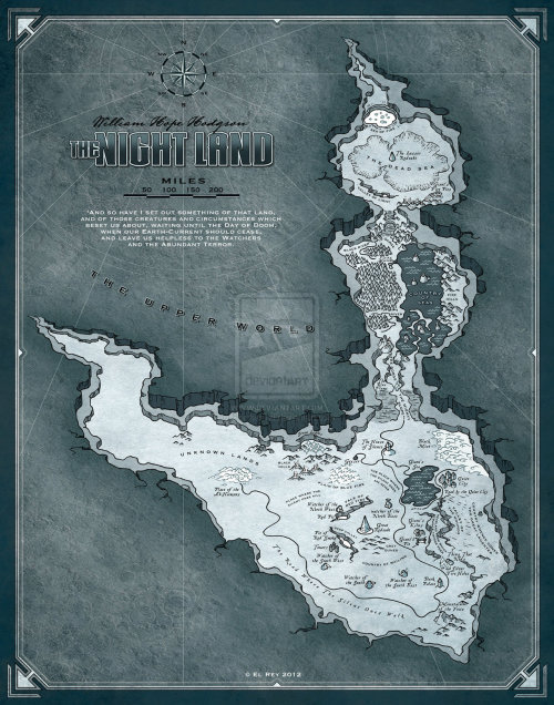 Maps of William Hope Hodgson’s The Nightland 