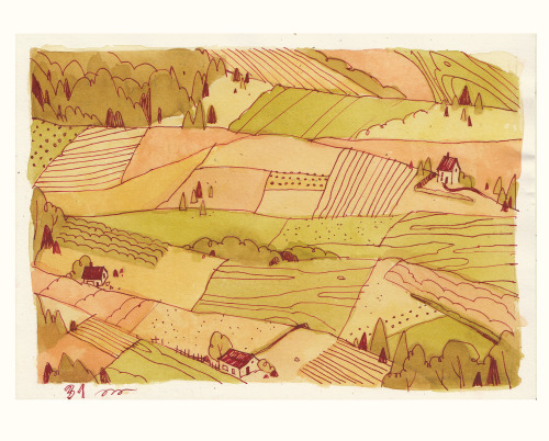julvc:country fields! this the end of cottagetober thank you for the wonderful response on these<