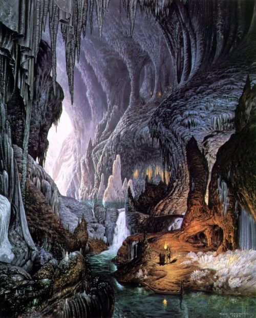 tolkienillustrations:The Glittering Caves of Aglarond by Ted Nasmith‘Then I will wish you this