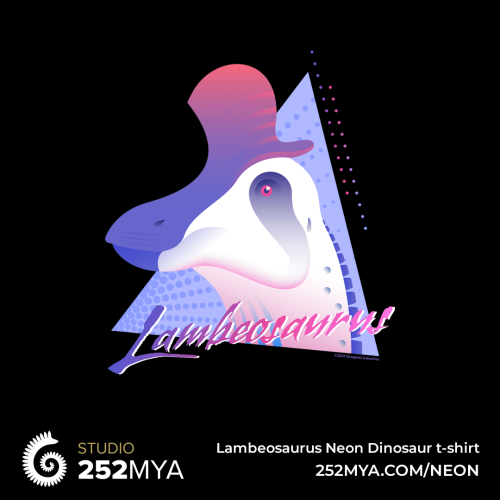 Get Dilophosaurus, Lambeosaurus and Styracosaurus on this cool retro neon style t-shirts. Multiple s