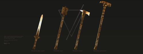 Replacer for some of the morrowind’s original; dwemer weapon. No non-metal parts because they are. w