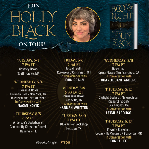 Who’s ready for the official Book of Night tour?! Join Holly Black in conversation with some V