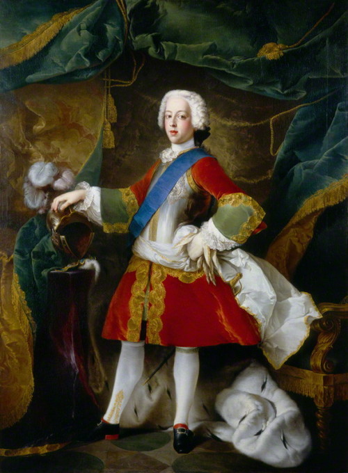 Prince Charles Edward Stuart, grandson of James II, known as Bonnie Prince Charlie By Louis Gabriel 