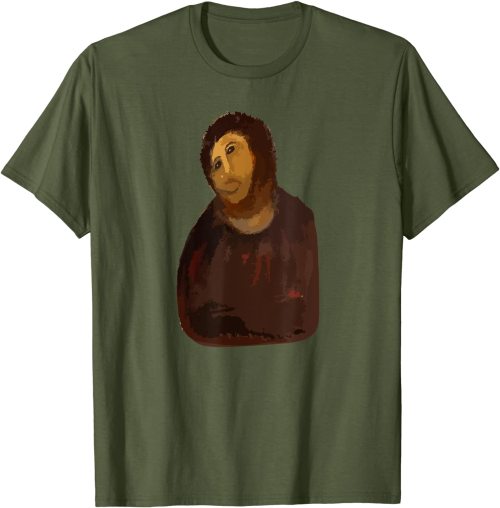  Our t-shirt/tank-top design “Failed Restorations: Ecce Homo” is now available on the Am