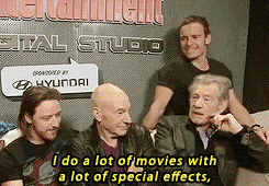 beauxtiful:  Two generations of X-Men visit the EW.com Comic-Con studio [x] 