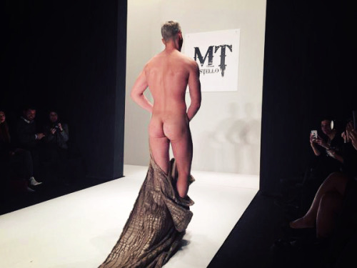 alekzmx:  model Laurent Marchand working the runway for MT Costello at NewYork Fashion Week 