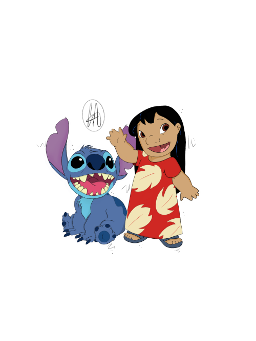 His name&hellip; is Stitch!(Drawn from a reference image)