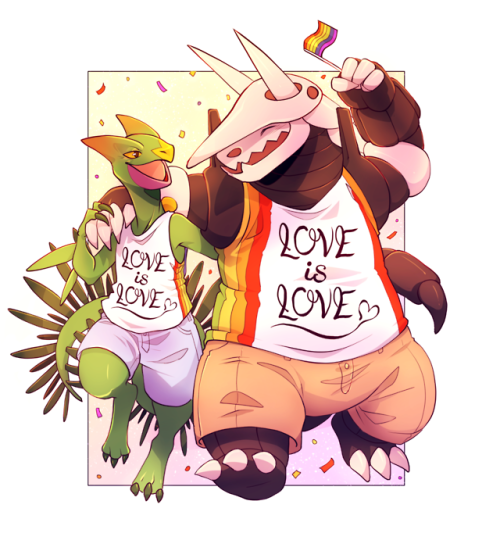 kiqoseven-art:It’s pride month, so I was delighted when I got a themed commission for this month :,) Happy Pride everyone!  