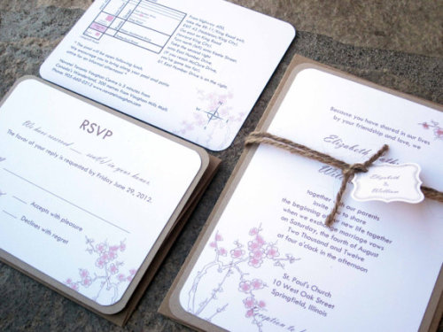 Rustic wedding invitations by Anista Designs