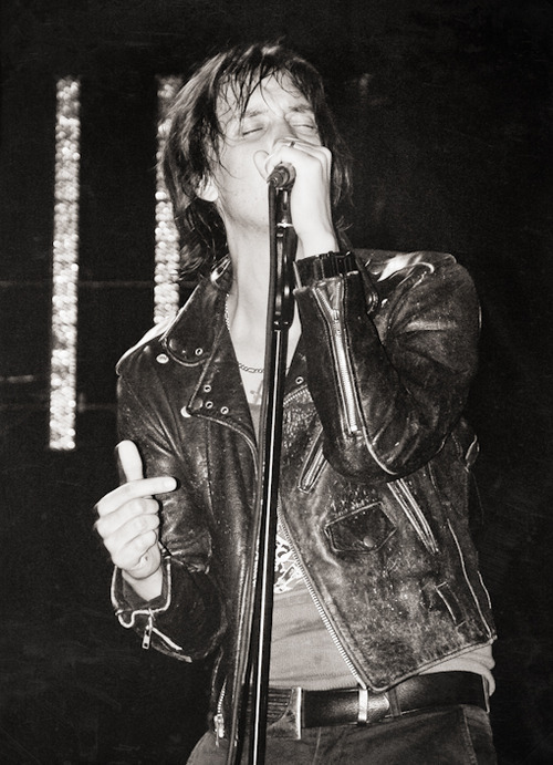 wewerecow:Julian Casablancas Rocking the biker Jacket.