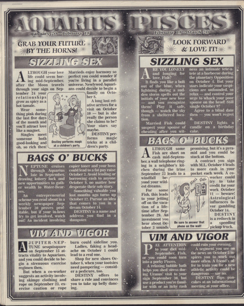  Your weekly horoscope from Weekly World News September 13, 2004 