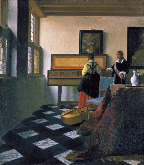 Lady at the Virginals with a Gentleman (early 1660s). Johannes Vermeer (Dutch, 1632-1675). Oil on ca