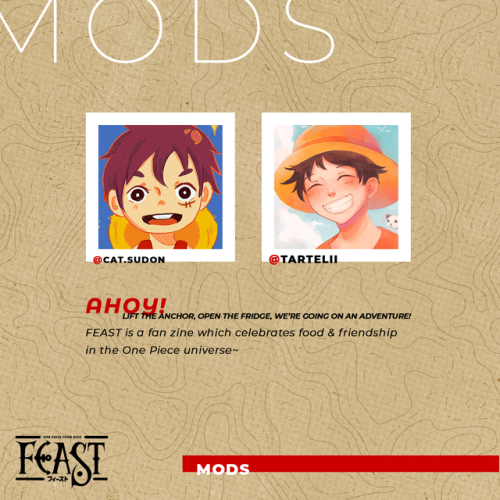 opfoodzine: Feast: A One Piece Food Zine Contributor List We’re incredibly excited to finally 