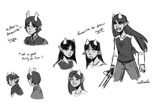 Some Doodles Of Favourites From This Group Of OCs