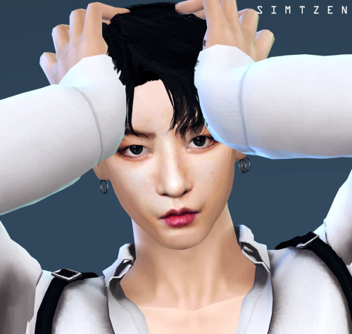 BTS Jungkook Create a Sim : VIDEOCC List &amp; Tray Files Downloads : BLOGJungkook Facemask Overlay 