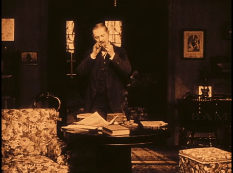 tremendousdetectivetheorist:Watson Wednesday: At Holmes’s suggestion, Watson helps himself to a book