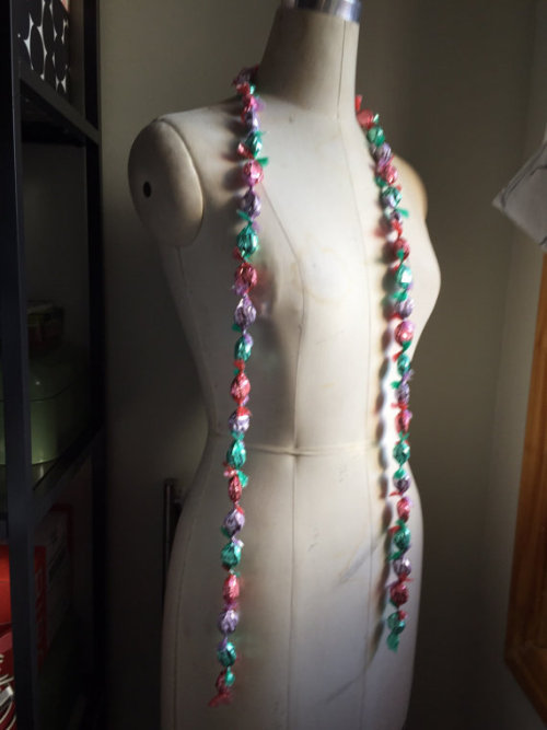 Candy garland decorative colorful strand of sugar free candies for the wall christmas ornament or costume boa pink green violet purple 62" by DelilahBurlesque http://ift.tt/1XRKcQ4