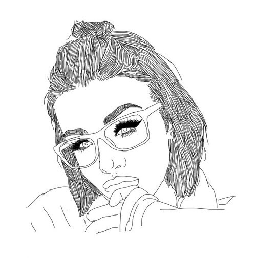 outlines. on Tumblr: Image tagged with outline, drawing, girl