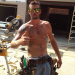 manlyway:hotworkinmentodate12:Yum my kind of construction guy shirtless muscular jeans and tool belt hanging low masculine woof 