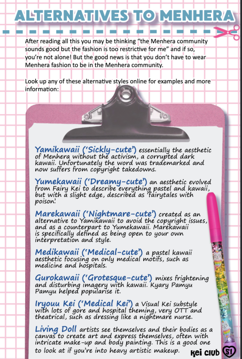 In Case You Haven't Seen It Yet, Here's The Menhera 101 Article By HoshiCandy From Kei Club Issue 3.