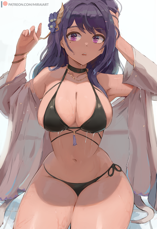 miraihikariart:  Summer Baal (Genshin Impact)I